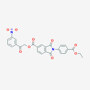 molecular formula C26H18N2O9 B341845 2-(3-Nitrophenyl)-2-oxoethyl 2-[4-(ethoxycarbonyl)phenyl]-1,3-dioxoisoindoline-5-carboxylate 