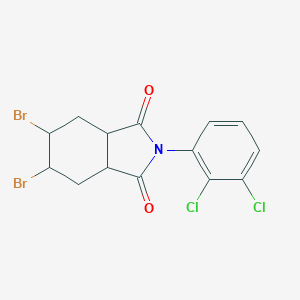 molecular formula C14H11Br2Cl2NO2 B341848 5,6-dibromo-2-(2,3-dichlorophenyl)hexahydro-1H-isoindole-1,3(2H)-dione 
