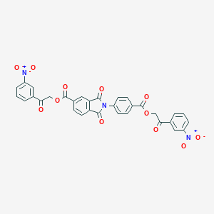 molecular formula C32H19N3O12 B341849 2-{3-Nitrophenyl}-2-oxoethyl 2-{4-[(2-{3-nitrophenyl}-2-oxoethoxy)carbonyl]phenyl}-1,3-dioxoisoindoline-5-carboxylate 