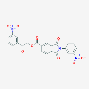 molecular formula C23H13N3O9 B341852 2-{3-Nitrophenyl}-2-oxoethyl 2-{3-nitrophenyl}-1,3-dioxoisoindoline-5-carboxylate 