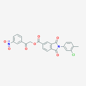 molecular formula C24H15ClN2O7 B341854 2-(3-Nitrophenyl)-2-oxoethyl 2-(3-chloro-4-methylphenyl)-1,3-dioxoisoindoline-5-carboxylate 