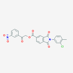 2-(3-nitrophenyl)-2-oxoethyl 2-(3-chloro-4-methylphenyl)-1,3-dioxo-2,3-dihydro-1H-isoindole-5-carboxylate