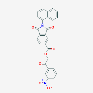 molecular formula C27H16N2O7 B341856 2-{3-Nitrophenyl}-2-oxoethyl 2-(1-naphthyl)-1,3-dioxoisoindoline-5-carboxylate 
