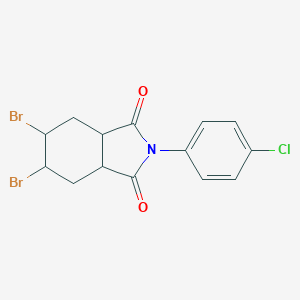 molecular formula C14H12Br2ClNO2 B341859 5,6-dibromo-2-(4-chlorophenyl)hexahydro-1H-isoindole-1,3(2H)-dione 