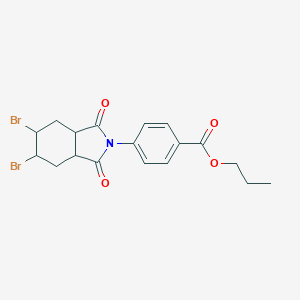 molecular formula C18H19Br2NO4 B341862 propyl 4-(5,6-dibromo-1,3-dioxooctahydro-2H-isoindol-2-yl)benzoate 