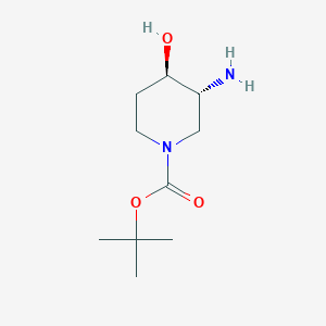 molecular formula C10H20N2O3 B3418656 trans-3-Amino-1-boc-4-hydroxypiperidine CAS No. 1268511-99-4