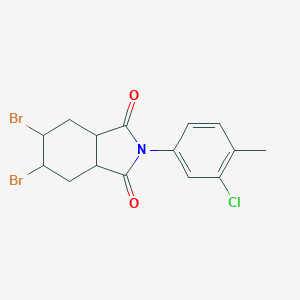 molecular formula C15H14Br2ClNO2 B341866 5,6-dibromo-2-(3-chloro-4-methylphenyl)hexahydro-1H-isoindole-1,3(2H)-dione 