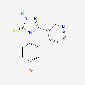 molecular formula C13H9BrN4S B3418674 4-(4-bromophenyl)-5-(pyridin-3-yl)-4H-1,2,4-triazole-3-thiol CAS No. 127055-61-2