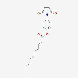 molecular formula C20H27NO4 B341869 4-(2,5-Dioxopyrrolidin-1-yl)phenyl decanoate 