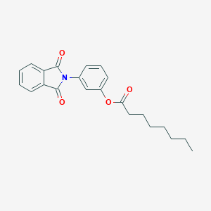 molecular formula C22H23NO4 B341870 3-(1,3-dioxo-1,3-dihydro-2H-isoindol-2-yl)phenyl octanoate 