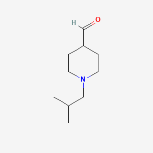 molecular formula C10H19NO B3418703 1-Isobutylpiperidine-4-carbaldehyde CAS No. 1273958-39-6