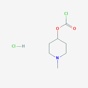 molecular formula C7H13Cl2NO2 B3418717 1-Methylpiperidin-4-yl chloroformate hydrochloride CAS No. 127595-09-9