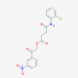 molecular formula C18H15ClN2O6 B341873 2-{3-Nitrophenyl}-2-oxoethyl 4-(2-chloroanilino)-4-oxobutanoate 