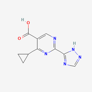 molecular formula C10H9N5O2 B3418736 4-Cyclopropyl-2-(4H-1,2,4-triazol-3-yl)pyrimidine-5-carboxylic acid CAS No. 1284914-77-7