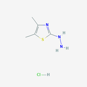 molecular formula C5H10ClN3S B3418745 盐酸2-肼基-4,5-二甲基-1,3-噻唑 CAS No. 128608-50-4