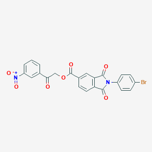 molecular formula C23H13BrN2O7 B341876 2-(3-Nitrophenyl)-2-oxoethyl 2-(4-bromophenyl)-1,3-dioxoisoindoline-5-carboxylate 