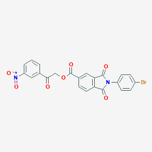 molecular formula C23H13BrN2O7 B341876 2-(3-nitrophenyl)-2-oxoethyl 2-(4-bromophenyl)-1,3-dioxo-2,3-dihydro-1H-isoindole-5-carboxylate 