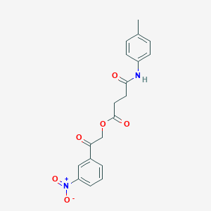 molecular formula C19H18N2O6 B341877 2-(3-Nitrophenyl)-2-oxoethyl 4-[(4-methylphenyl)amino]-4-oxobutanoate 