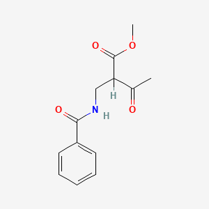 molecular formula C13H15NO4 B3418771 Methyl 2-(benzamidomethyl)-3-oxobutanoate CAS No. 129994-60-1