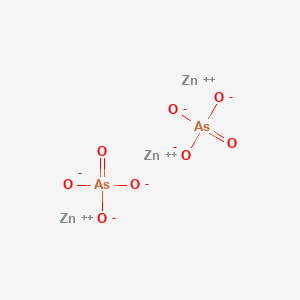 molecular formula Zn3(AsO4)2<br>As2O8Zn3 B3418799 Zinc arsenate CAS No. 13464-33-0; 13464-44-3; 28838-01-9; 28838-02-0