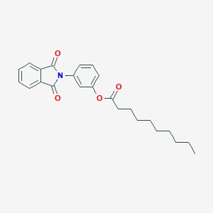 molecular formula C24H27NO4 B341880 3-(1,3-dioxo-1,3-dihydro-2H-isoindol-2-yl)phenyl decanoate 