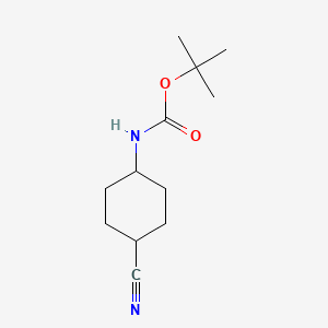 molecular formula C12H20N2O2 B3418814 叔丁基（4-氰基环己基）氨基甲酸酯 CAS No. 1303968-12-8