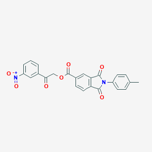 molecular formula C24H16N2O7 B341882 2-(3-Nitrophenyl)-2-oxoethyl 2-(4-methylphenyl)-1,3-dioxoisoindoline-5-carboxylate 