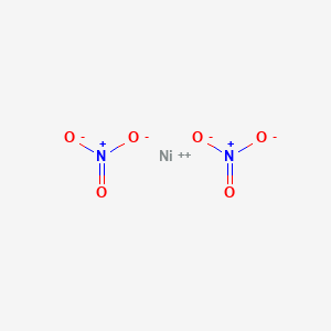 molecular formula Ni(NO3)2<br>N2NiO6 B3418854 Nickel nitrate CAS No. 13478-00-7(hexahydrate); 13138-45-9; 14216-75-2