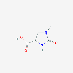molecular formula C5H8N2O3 B3418864 1-Methyl-2-oxoimidazolidine-4-carboxylic acid CAS No. 1314902-27-6