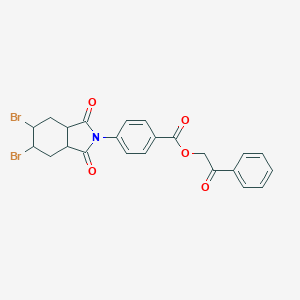 molecular formula C23H19Br2NO5 B341888 2-oxo-2-phenylethyl 4-(5,6-dibromo-1,3-dioxooctahydro-2H-isoindol-2-yl)benzoate 