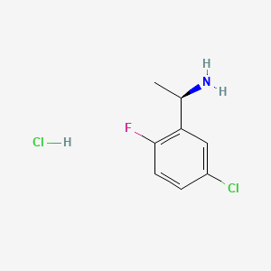 molecular formula C8H10Cl2FN B3418926 (R)-1-(5-Chloro-2-fluorophenyl)ethanamine hydrochloride CAS No. 1332593-91-5