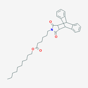 molecular formula C34H43NO4 B341894 Decyl 6-(16,18-dioxo-17-azapentacyclo[6.6.5.0~2,7~.0~9,14~.0~15,19~]nonadeca-2,4,6,9,11,13-hexaen-17-yl)hexanoate (non-preferred name) 