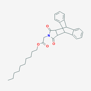 Decyl (16,18-dioxo-17-azapentacyclo[6.6.5.0~2,7~.0~9,14~.0~15,19~]nonadeca-2,4,6,9,11,13-hexaen-17-yl)acetate (non-preferred name)