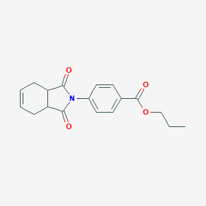 molecular formula C18H19NO4 B341896 propyl 4-(1,3-dioxo-1,3,3a,4,7,7a-hexahydro-2H-isoindol-2-yl)benzoate 