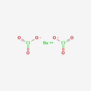 molecular formula BaCl2O6<br>Ba(ClO3)2<br>Ba(ClO3)2<br>BaCl2O6 B3418989 Barium chlorate CAS No. 10294-38-9(monohydrate); 13477-00-4(anhydrous)