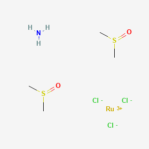 molecular formula C4H15Cl3NO2RuS2 B3419002 Ruthenium,amminetrichlorobis[(sulfinyl-KS)bis[methane]]-(9CI) CAS No. 134876-10-1