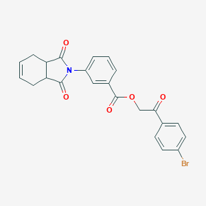 molecular formula C23H18BrNO5 B341905 2-(4-bromophenyl)-2-oxoethyl 3-(1,3-dioxo-1,3,3a,4,7,7a-hexahydro-2H-isoindol-2-yl)benzoate 