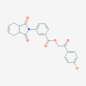 2-(4-bromophenyl)-2-oxoethyl 3-(1,3-dioxo-1,3,3a,4,7,7a-hexahydro-2H-isoindol-2-yl)benzoate