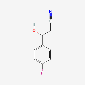 molecular formula C9H8FNO B3419116 Benzenepropanenitrile, 4-fluoro-beta-hydroxy- CAS No. 136568-65-5