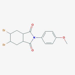 molecular formula C15H15Br2NO3 B341917 5,6-dibromo-2-(4-methoxyphenyl)hexahydro-1H-isoindole-1,3(2H)-dione 