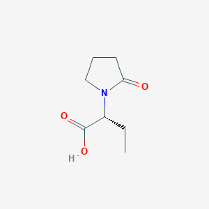 molecular formula C8H13NO3 B034192 (2R)-2-(2-氧代吡咯烷-1-基)丁酸 CAS No. 103833-72-3