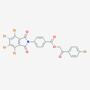 molecular formula C23H10Br5NO5 B341921 2-(4-bromophenyl)-2-oxoethyl 4-(4,5,6,7-tetrabromo-1,3-dioxo-1,3-dihydro-2H-isoindol-2-yl)benzoate 