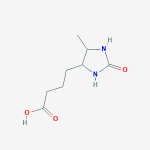 B3419292 4-(5-Methyl-2-oxoimidazolidin-4-yl)butanoic acid CAS No. 14036-85-2