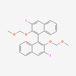B3419333 3-Iodo-1-[3-iodo-2-(methoxymethoxy)naphthalen-1-yl]-2-(methoxymethoxy)naphthalene CAS No. 142010-88-6