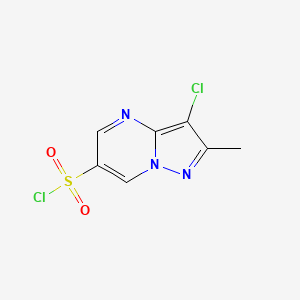 B3419346 3-Chloro-2-methylpyrazolo[1,5-a]pyrimidine-6-sulfonyl chloride CAS No. 1421602-13-2