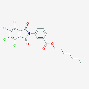 molecular formula C22H19Cl4NO4 B341935 heptyl 3-(4,5,6,7-tetrachloro-1,3-dioxo-1,3-dihydro-2H-isoindol-2-yl)benzoate 