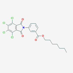 molecular formula C22H19Cl4NO4 B341935 Heptyl 3-(4,5,6,7-tetrachloro-1,3-dioxoisoindol-2-yl)benzoate 