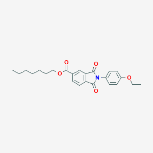 molecular formula C24H27NO5 B341937 Heptyl 2-(4-ethoxyphenyl)-1,3-dioxoisoindoline-5-carboxylate 
