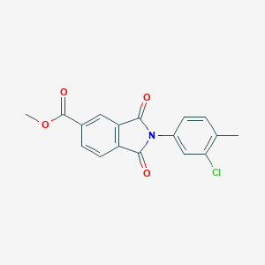 molecular formula C17H12ClNO4 B341938 Methyl 2-(3-chloro-4-methylphenyl)-1,3-dioxoisoindoline-5-carboxylate 