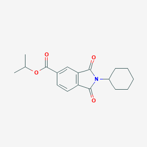 molecular formula C18H21NO4 B341940 Isopropyl 2-cyclohexyl-1,3-dioxoisoindoline-5-carboxylate 